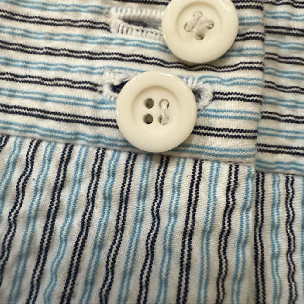 Judith Hart Seersucker Striped Blue, White, and Black Shorts Size 16 - Picture 11 of 14